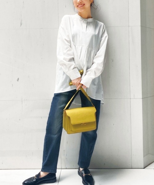 RANAN（ラナン）の「こだわりシルエット大人デニム（デニムパンツ・レディース・ベージュ/インディゴブルー/グレー/セージグリーン・61/67/73/64/70）」の6枚目の写真