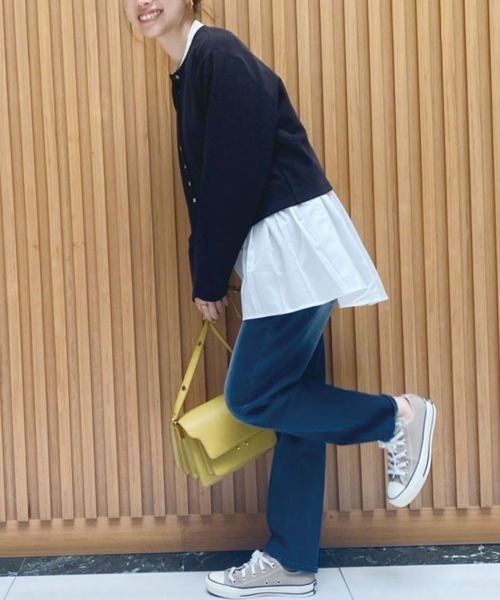 RANAN（ラナン）の「こだわりシルエット大人デニム（デニムパンツ・レディース・ベージュ/インディゴブルー/グレー/セージグリーン・61/67/73/64/70）」の7枚目の写真