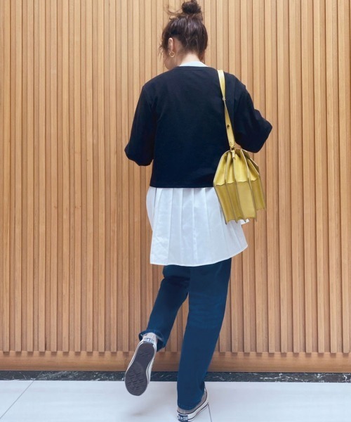 RANAN（ラナン）の「こだわりシルエット大人デニム（デニムパンツ・レディース・ベージュ/インディゴブルー/グレー/セージグリーン・61/67/73/64/70）」の9枚目の写真