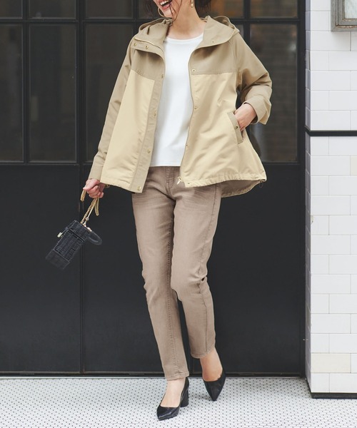 RANAN（ラナン）の「こだわりシルエット大人デニム（デニムパンツ・レディース・ベージュ/インディゴブルー/グレー/セージグリーン・61/67/73/64/70）」の14枚目の写真