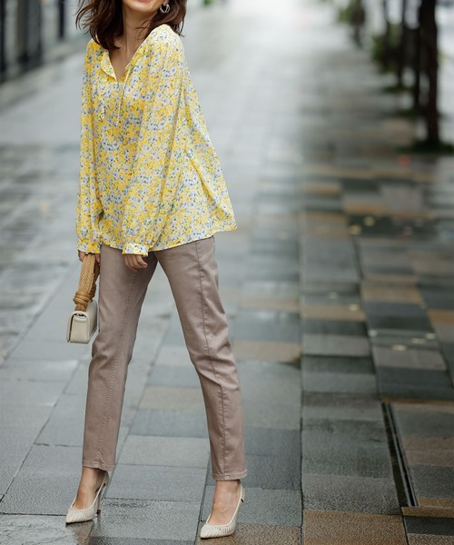 RANAN（ラナン）の「こだわりシルエット大人デニム（デニムパンツ・レディース・ベージュ/インディゴブルー/グレー/セージグリーン・61/67/73/64/70）」の16枚目の写真