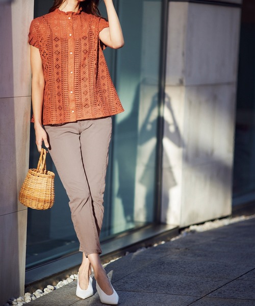 RANAN（ラナン）の「こだわりシルエット大人デニム（デニムパンツ・レディース・ベージュ/インディゴブルー/グレー/セージグリーン・61/67/73/64/70）」の20枚目の写真