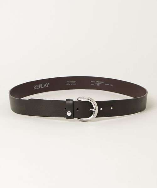 REPLAY(リプレイ)の「REPLAY/リプレイ/CRUST LEATHER BELT(ベルト・メンズ・ブラック/ブラウン・95/100/90/85/80)」の2枚目の写真