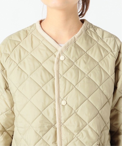 FRAMeWORK（フレームワーク）の「【LAVENHAM】 別注COLLARLESS ジャケット◆（ノーカラージャケット・レディース・ベージュ/ブラック・FREE）」の15枚目の写真