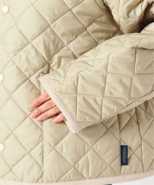 FRAMeWORK（フレームワーク）の「【LAVENHAM】 別注COLLARLESS ジャケット◆（ノーカラージャケット・レディース・ベージュ/ブラック・FREE）」の20枚目の写真