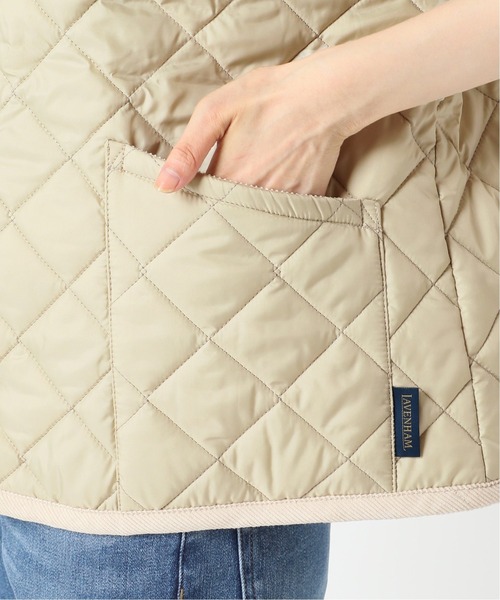 FRAMeWORK（フレームワーク）の「【LAVENHAM】 別注COLLARLESS ジャケット◆（ノーカラージャケット・レディース・ベージュ/ブラック・FREE）」の10枚目の写真