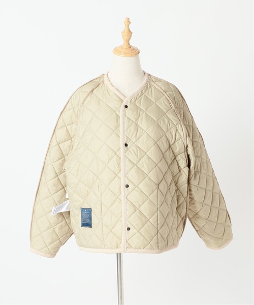 FRAMeWORK（フレームワーク）の「【LAVENHAM】 別注COLLARLESS ジャケット◆（ノーカラージャケット・レディース・ベージュ/ブラック・FREE）」の16枚目の写真