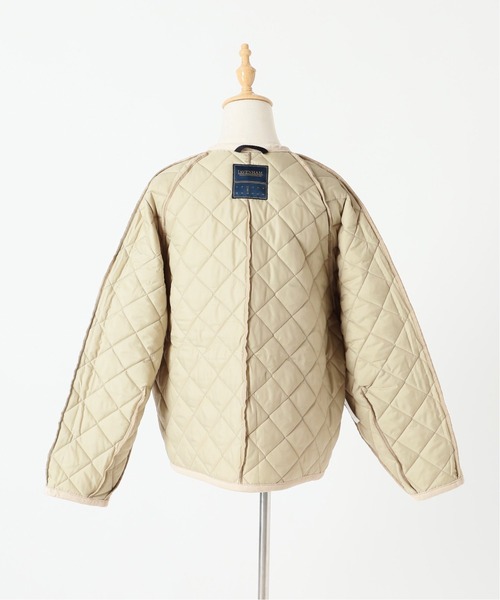 FRAMeWORK（フレームワーク）の「【LAVENHAM】 別注COLLARLESS ジャケット◆（ノーカラージャケット・レディース・ベージュ/ブラック・FREE）」の11枚目の写真