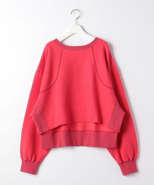 BRACTMENT(ブラクトメント)の「<BRACTMENT(ブラクトメント)>BM C/CEL 起毛裏毛 ショートプルオーバー / スウェット(スウェット・レディース・ナチュラル/ピンク/ワインレッド・FREE)」の3枚目の写真