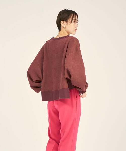 BRACTMENT(ブラクトメント)の「<BRACTMENT(ブラクトメント)>BM C/CEL 起毛裏毛 ショートプルオーバー / スウェット(スウェット・レディース・ナチュラル/ピンク/ワインレッド・FREE)」の9枚目の写真