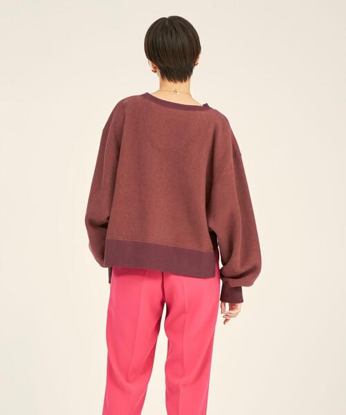 BRACTMENT(ブラクトメント)の「<BRACTMENT(ブラクトメント)>BM C/CEL 起毛裏毛 ショートプルオーバー / スウェット(スウェット・レディース・ナチュラル/ピンク/ワインレッド・FREE)」の15枚目の写真