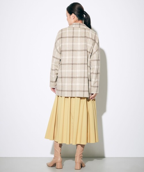 Diagram（ダイアグラム）の「チェックシャギーコート（ピーコート  