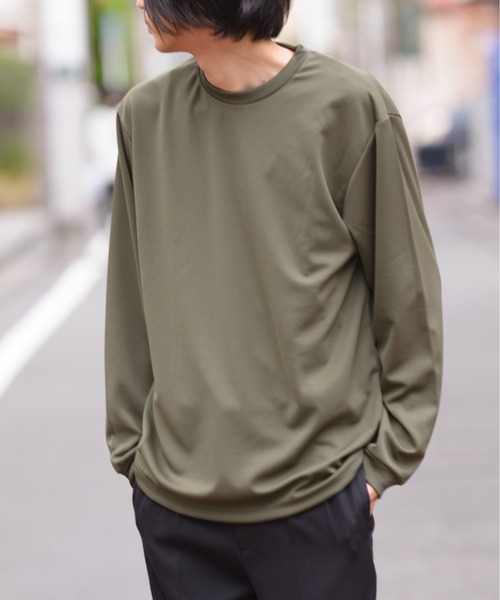Printstar（プリントスター）の「一枚でも、重ねても。365日活躍【Printstar】mesh dry long sleeve t-shirt / メッシュドライロングスリーブTシャツ 長袖Tシャツ ロンT オーバーサイズ 無地 インナー UVカット 紫外線対策 00304（Tシャツ/カットソー・レディース・ホワイト/ブラック/ダークグレー/アーミー/グレー/ピンク/スモークピンク/イエロー/ミント/ライトブルー/ライトグリーン/ロイヤルブルー/レッド/バーガンディー/ネイビー/オリーブ/グリーン/ライトイエロー/パープル/ターコイズブルー/オレンジ・L/LL/M/S/3L）」の22枚目の写真