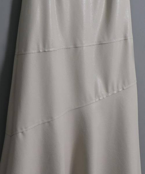 &g'aime(アンジェム)の「【&g’aime】レザーマーメイドスカート(スカート・レディース・オフホワイト/ブラック/モカ・FREE)」の8枚目の写真