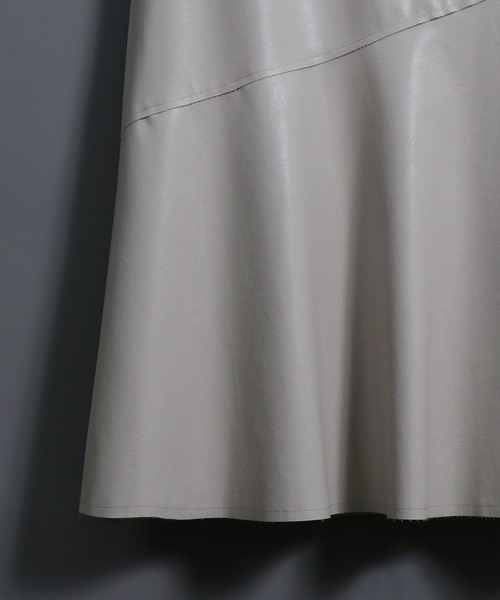 &g'aime(アンジェム)の「【&g’aime】レザーマーメイドスカート(スカート・レディース・オフホワイト/ブラック/モカ・FREE)」の13枚目の写真