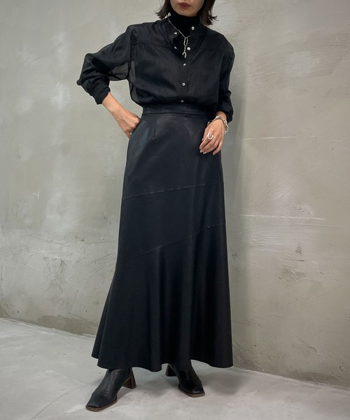 &g'aime(アンジェム)の「【&g’aime】レザーマーメイドスカート(スカート・レディース・オフホワイト/ブラック/モカ・FREE)」の10枚目の写真