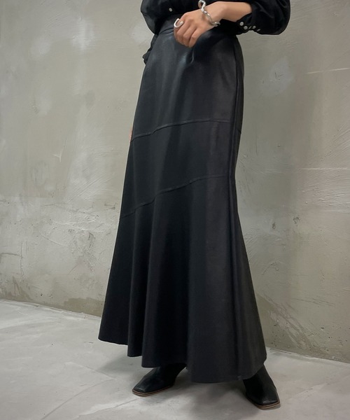&g'aime(アンジェム)の「【&g’aime】レザーマーメイドスカート(スカート・レディース・オフホワイト/ブラック/モカ・FREE)」の16枚目の写真