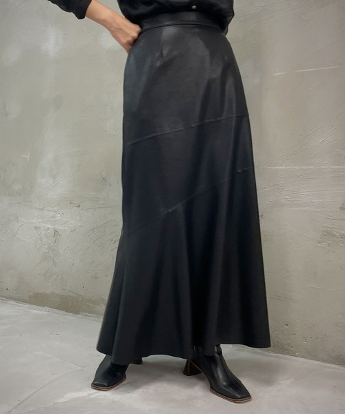 &g'aime(アンジェム)の「【&g’aime】レザーマーメイドスカート(スカート・レディース・オフホワイト/ブラック/モカ・FREE)」の21枚目の写真