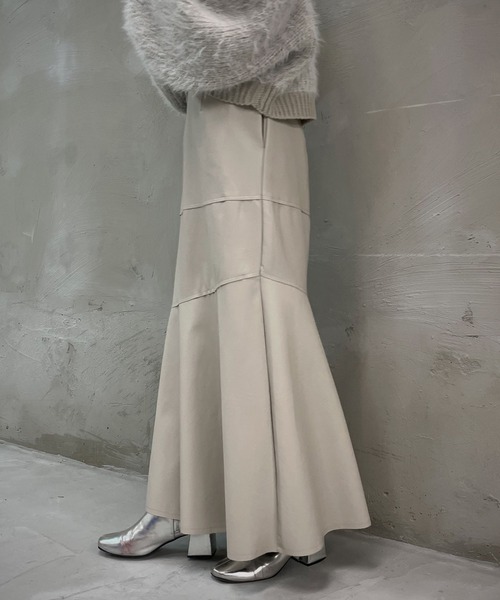 &g'aime(アンジェム)の「【&g’aime】レザーマーメイドスカート(スカート・レディース・オフホワイト/ブラック/モカ・FREE)」の20枚目の写真