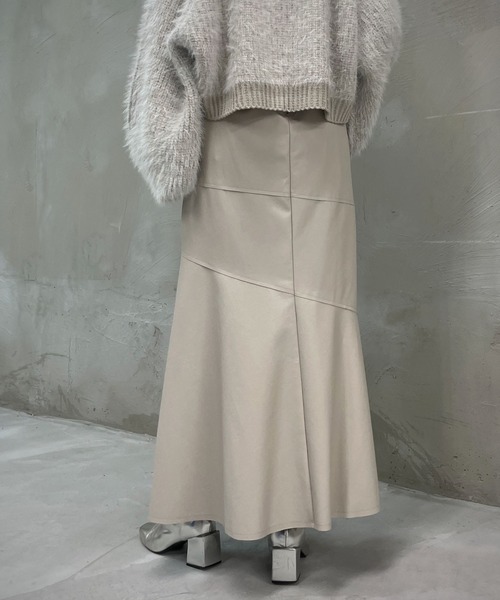 &g'aime(アンジェム)の「【&g’aime】レザーマーメイドスカート(スカート・レディース・オフホワイト/ブラック/モカ・FREE)」の15枚目の写真