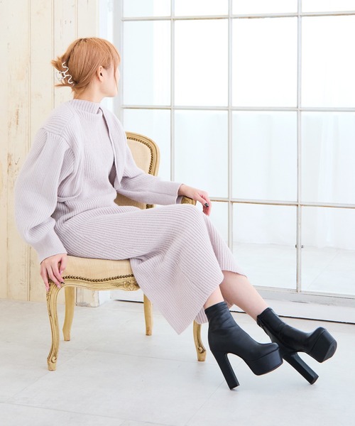 attagirl(アタガール)の「ストレッチショートブーツ(ブーツ・レディース・ブラック系その他/ブラック/ベージュ/パイソン/アイボリー/シルバー・L/S/LL/M)」の17枚目の写真