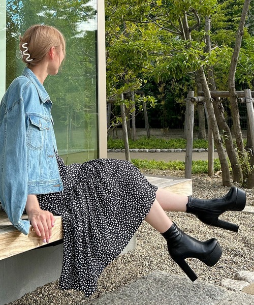 attagirl(アタガール)の「ストレッチショートブーツ(ブーツ・レディース・ブラック系その他/ブラック/ベージュ/パイソン/アイボリー/シルバー・L/S/LL/M)」の15枚目の写真