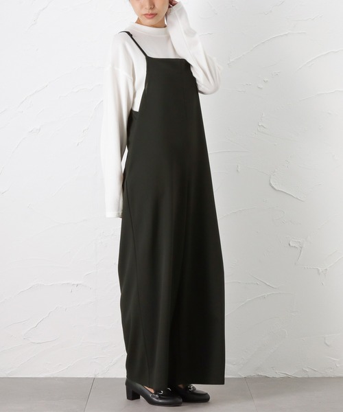 NAVY（ネイビー）の「長袖ニット+サロペット セット アンサンブル（ニット/セーター・レディース・ブルー/ピンク/ブラック/カーキ・L/M）」の14枚目の写真