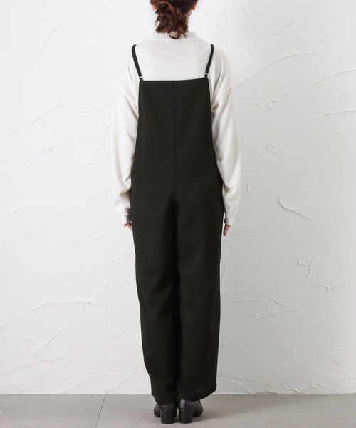 NAVY（ネイビー）の「長袖ニット+サロペット セット アンサンブル（ニット/セーター・レディース・ブルー/ピンク/ブラック/カーキ・L/M）」の16枚目の写真