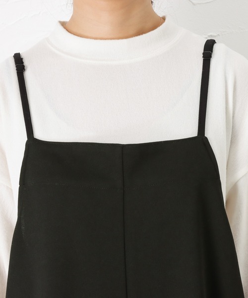 NAVY（ネイビー）の「長袖ニット+サロペット セット アンサンブル（ニット/セーター・レディース・ブルー/ピンク/ブラック/カーキ・L/M）」の22枚目の写真