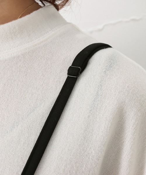 NAVY（ネイビー）の「長袖ニット+サロペット セット アンサンブル（ニット/セーター・レディース・ブルー/ピンク/ブラック/カーキ・L/M）」の15枚目の写真