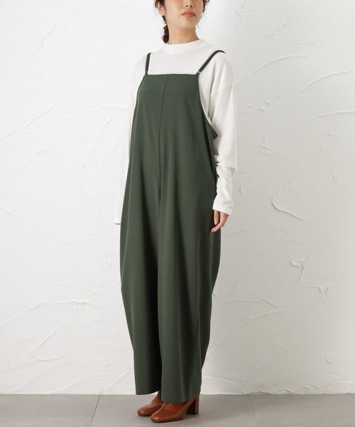 NAVY（ネイビー）の「長袖ニット+サロペット セット アンサンブル（ニット/セーター・レディース・ブルー/ピンク/ブラック/カーキ・L/M）」の8枚目の写真