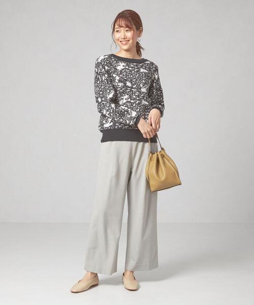 closet story（クローゼットストーリー）の「＜closet story（クローゼットストーリー）＞キモウ アジャスター ワイドパンツ -ウォッシャブル-（その他パンツ・レディース・ライトグレー/オフホワイト・FREE）」の17枚目の写真