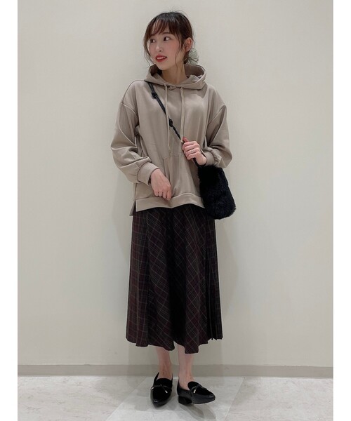 DRESKIP（ドレスキップ）の「◆ラップ風サイドプリ－ツチェック柄スカート（スカート・レディース・グレー系その他2/ライトイエロー系2/ワイン系1・02/03/04）」の9枚目の写真