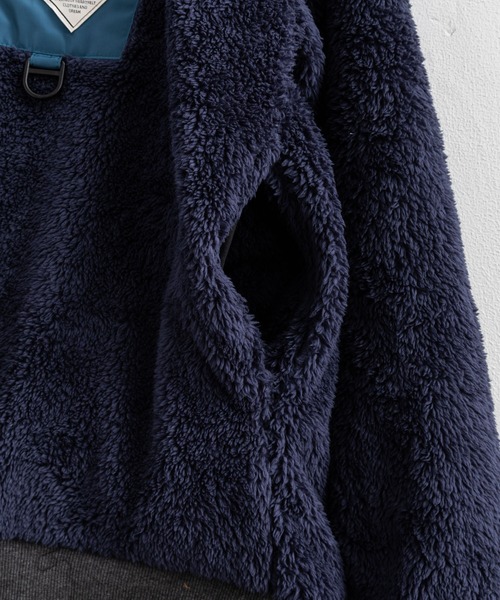 KRIFF MAYER（クリフメイヤー）の「KRIFF MAYER クリフメイヤー マルチウェイフリースボアジャケット 2WAYリバーシブルジップパーカー（ブルゾン・メンズ・ブラック/サックスブルー/ネイビー/ブラウン/ベージュ/マルチ・M/L/XL）」の18枚目の写真
