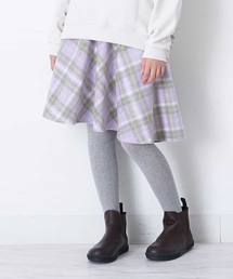 a.v.v（アーヴェヴェ）の「[160]シャギーチェックフレアスカート（スカート・キッズ）」