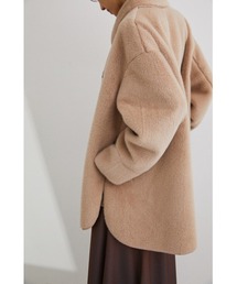 stylemixer スタイルミキサー　ショートファーシャツブルゾン　ブラウン STYLEMIXER(スタイルミキサー)の「ショートファーシャツブルゾン