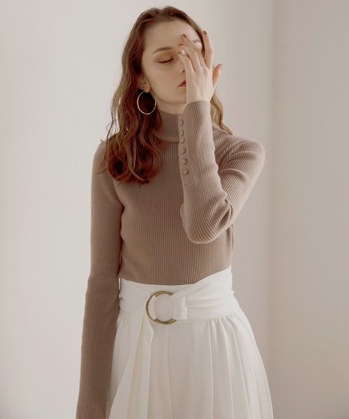 MIELI INVARIANT（ミエリインヴァリアント）の「Smooth Soft Turtle Knit（ニット/セーター・レディース・モカ/ブラウン/ブラック/アイボリー・FREE）」の3枚目の写真