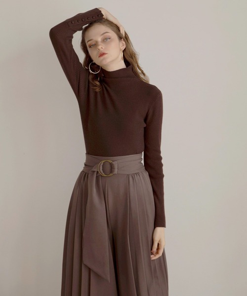 MIELI INVARIANT（ミエリインヴァリアント）の「Smooth Soft Turtle Knit（ニット/セーター・レディース・モカ/ブラウン/ブラック/アイボリー・FREE）」の13枚目の写真