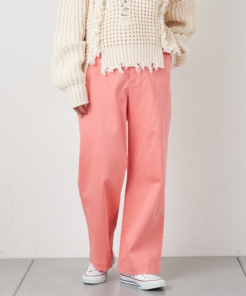 CIAOPANIC TYPY（チャオパニックティピー）の「光沢チノカラーパンツ（チノパンツ・レディース・ブラック/ベージュ/ダークグリーン/ピンク・SMALL/MEDIUM/LARGE）」の20枚目の写真