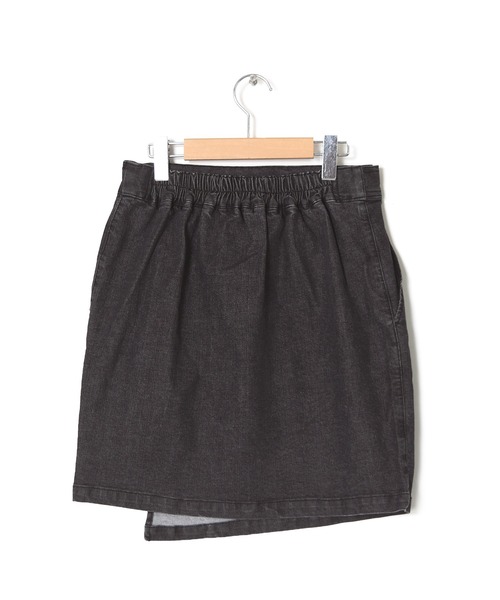 w closet（ダブルクローゼット）の「ラップ風ミニスカート（スカート・レディース・ダークグレー/ダークオレンジ/ブラック×ホワイト/グリーン・FREE）」の13枚目の写真