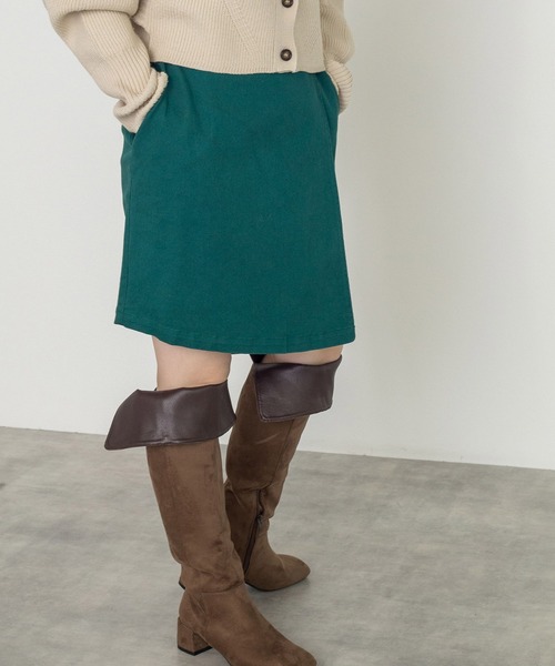 w closet（ダブルクローゼット）の「ラップ風ミニスカート（スカート・レディース・ダークグレー/ダークオレンジ/ブラック×ホワイト/グリーン・FREE）」の18枚目の写真