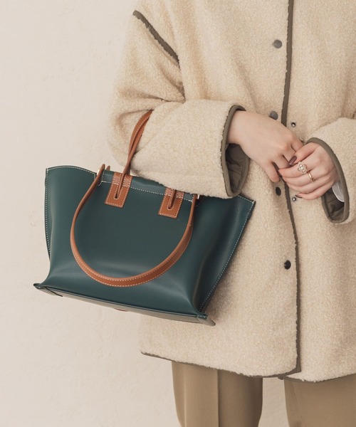 RODE SKO（ロデスコ）の「3WAYバッグ（トートバッグ・レディース・グリーン/モカ・ONE）」の2枚目の写真