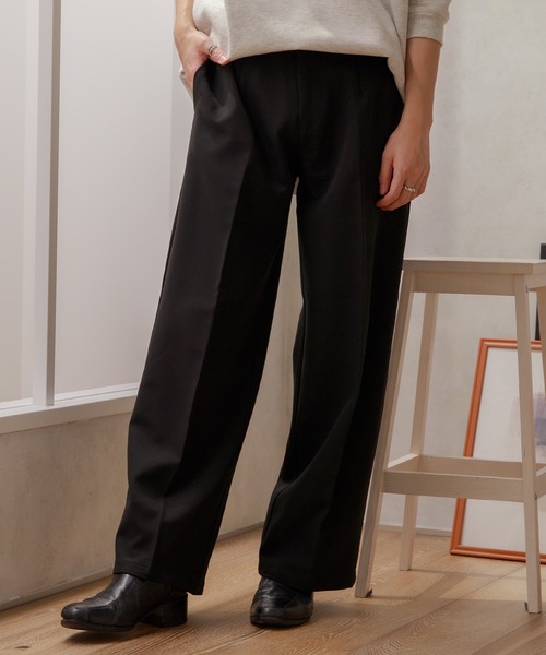 Adoon plain（アドーンプレーン）の「【Adoon plain】センタープレスワイドパンツ（その他パンツ・メンズ・ブラック/グレー系その他/グリーン系その他/スモーキーグリーン系・SMALL/MEDIUM/LARGE）」の2枚目の写真