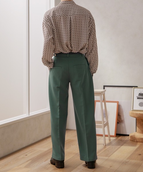 Adoon plain（アドーンプレーン）の「【Adoon plain】センタープレスワイドパンツ（その他パンツ・メンズ・ブラック/グレー系その他/グリーン系その他/スモーキーグリーン系・SMALL/MEDIUM/LARGE）」の8枚目の写真