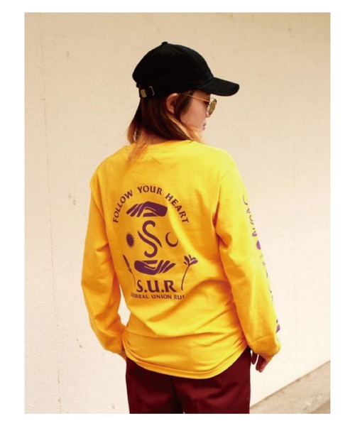 SURREAL（シュルリアル）の「【S.U.R/エスユーアール】"S-Spirit"L/S T-Shirt（Tシャツ/カットソー・メンズ・ゴールド/サンドベージュ・SMALL/MEDIUM/LARGE/X-LARGE）」の4枚目の写真