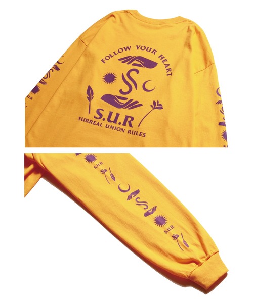 SURREAL（シュルリアル）の「【S.U.R/エスユーアール】"S-Spirit"L/S T-Shirt（Tシャツ/カットソー・メンズ・ゴールド/サンドベージュ・SMALL/MEDIUM/LARGE/X-LARGE）」の6枚目の写真