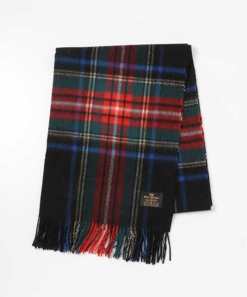 Glen Prince（グレンプリンス）の「Glen Prince　ウールチェックストール（マフラー・レディース・ホワイト/ブラック/モカ・ONE）」の8枚目の写真