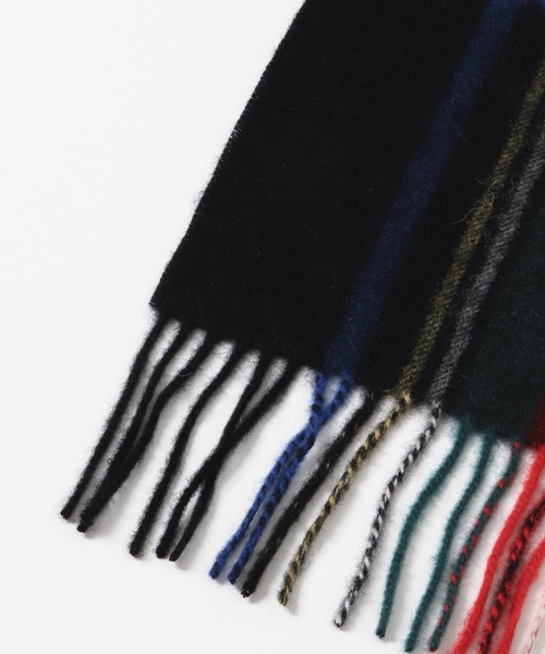 Glen Prince（グレンプリンス）の「Glen Prince　ウールチェックストール（マフラー・レディース・ホワイト/ブラック/モカ・ONE）」の13枚目の写真