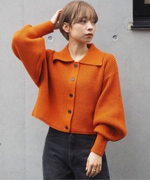 tiptop | 2021AW 衿付きショートニットカーディガン(ニット/セーター)
