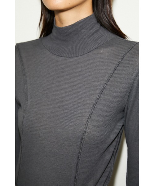 THROW by SLY（スローバイスライ）の「THROW PANEL LINE TURTLE TOPS タートル トップス（Tシャツ/カットソー・レディース・ダークグレー/ターコイズブルー/ホワイト・FREE）」の20枚目の写真